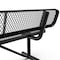 Flash Furniture Sigrid 6' Outdoor Bench with Backrest, Commercial Grade Metal Mesh Seat, Backrest, Black Steel Frame SLF-AG4HUT2-BK-GG - alternate 3